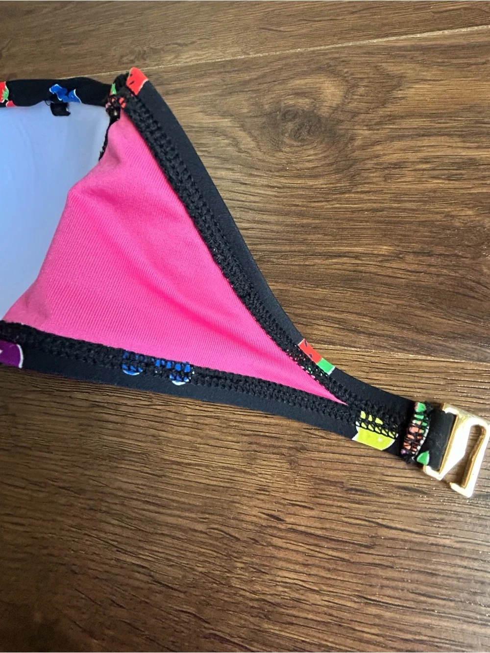 Kate Spade Fruits Bandeau Bikini Top & High Cut Bottom Swimsuit Set S